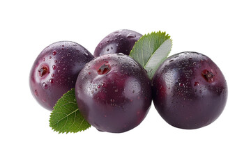 Obraz premium Fresh Chokeberry Berries Isolated On Transparent Background