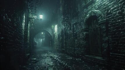 A Dark and Moody Medieval Alleyway