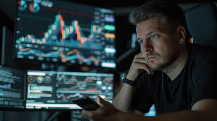 The trader analyzing stock data