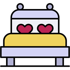 bed, wedding, double bed, couple, furniture Icon