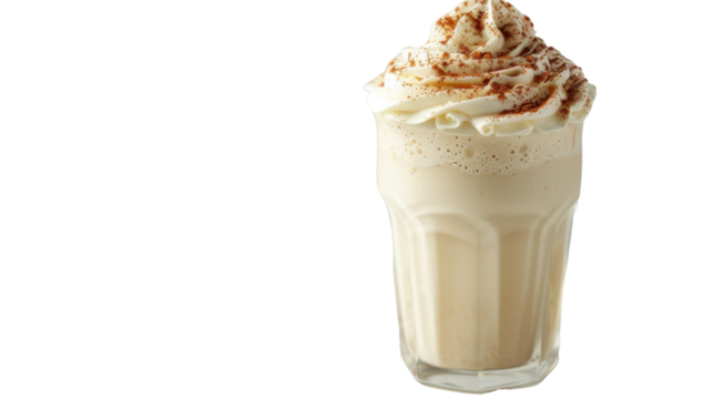 Decadent White Chocolate Smoothie Isolated On Transparent Background