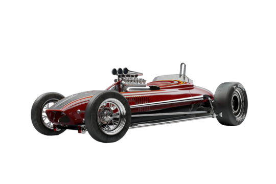 Sleek Dragster Design Isolated On Transparent Background