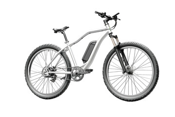 Electric Bike in Urban Setting Isolated On Transparent Background