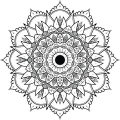 exclusive mandala for coloring book page for children and adults illustration art design