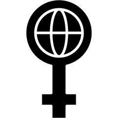Earth, feminism, world, woman, person Icon
