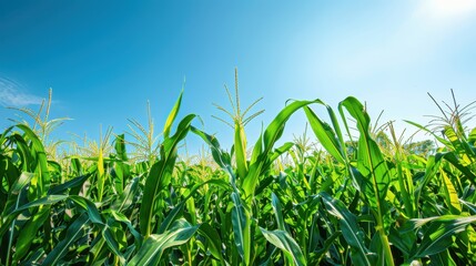 Fototapeta premium The Corn Field Under Sun