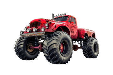 Obraz premium Adventure Monster Truck Isolated On Transparent Background