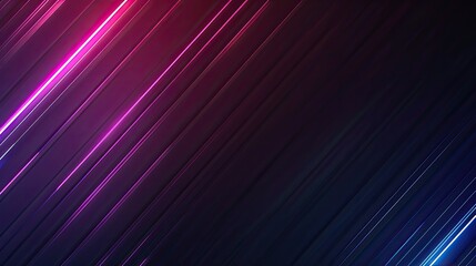 Fototapeta premium Dark mode template with neon lines, great for night-themed presentations.