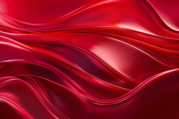 Fototapeta premium Beautiful luxury 3D modern abstract neon red background composed of waves with light digital effect.