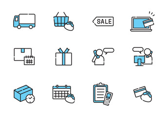 通販　買い物　アイコン　セット