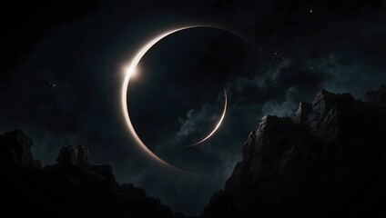 Fototapeta premium A short story where an umbra eclipse unveils hidden truths ai_generated