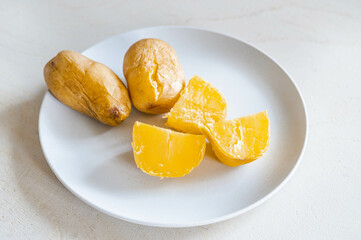 レンジ調理したインカのめざめ