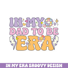 In my dad to be era groovy retro designs