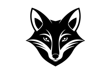 Obraz premium Fox head logo icon silhouette vector art illustration