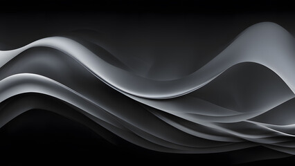 Obraz premium A black and white image of a wave with a grayish tint