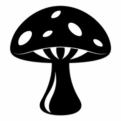 Mushroom  house vector illustration, mushroom vector art, halloween mushroom house silhouette, mushroom vector art