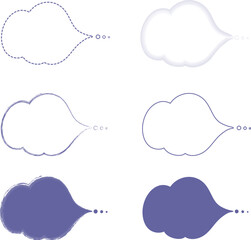 Set of vector speech bubbles, chat bubbles or dialogue boxes.