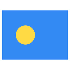 Vector Icon for palau, country, national, flag, world flag