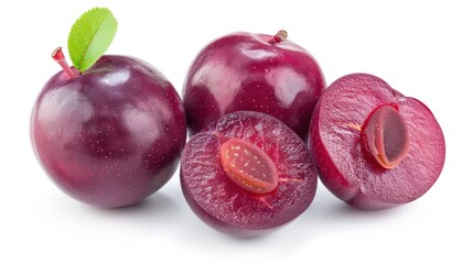 Illawarra Plum fruit on white background , 