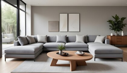 Frame mockup, ISO A paper size. Bedroom poster mockup. Modern interior design. Living room Interior mockup with house background. 3D render