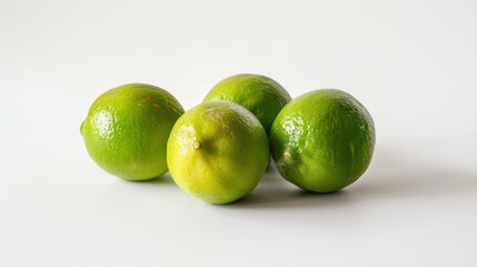 Key Lime fruit on white background ,
