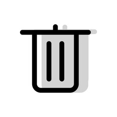 Trash bin icon on white background
