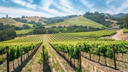 Photorealistic Summer Vineyard Wine Tasting | Billboard mockup | Landscape mockup