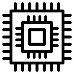 Vector Icon Chip, electronics, processor, circuit, cpu