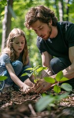 Environmental education tree planting and forest restoration alongside tree pruning, Tree pruning, Environmental education