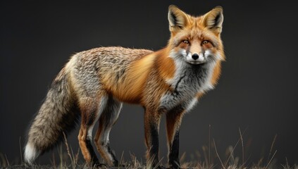 Fototapeta premium Red Fox with a Curious Gaze
