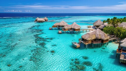 Photorealistic Summer Tropical Island Resort | Billboard mockup | Landscape mockup