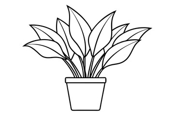 Indoor Plant icon silhouette vector art illustration