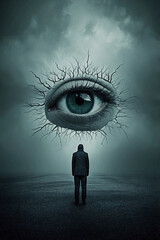 person in the darkness "Echoes of Eternity"

