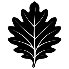 Leaf icon silhouette vector art illustration