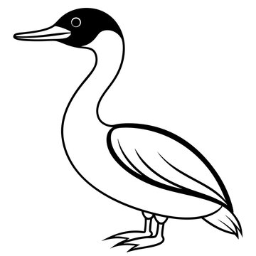 recommend clip art: Great Crested Grebe icon silhouette vector art illustration