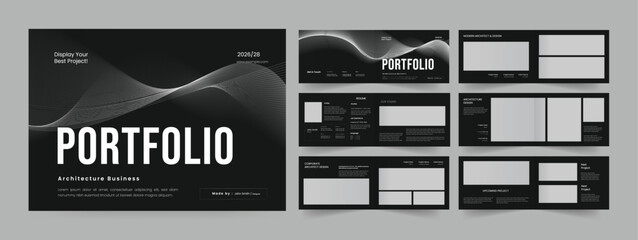 landscape portfolio template photography portfolio brochure layout design.