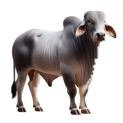 Brahman Bull cattle Isolated on transparent background