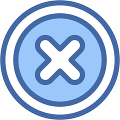 Fototapeta premium Vector Icon cross, Block, sign, stop, cancel