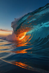 Beautiful waves on the beach Background