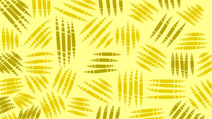 Abstract leaf pattern in yellow background with messy direction