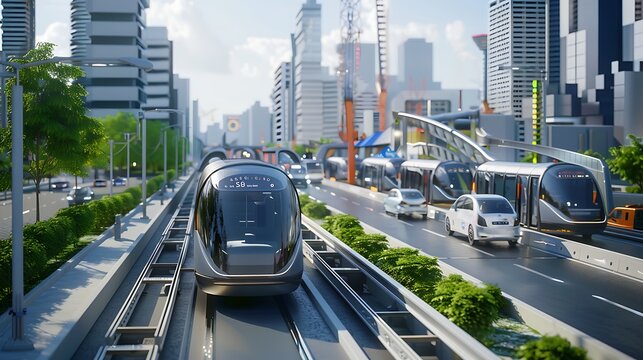 A clean and efficient urban transport system with seamless connectivity and eco-friendly vehicles