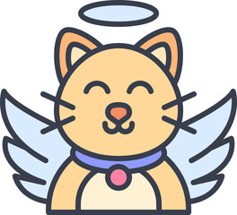 Angel cat icon