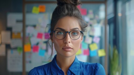 The woman in the office