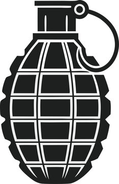 black grenade icon clip art preview