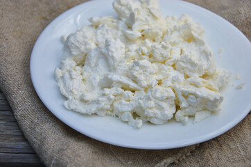 cottage cheese in a bowl
