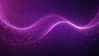 purple particles wave and light abstract background. dots stars to cover element for design backdrops,