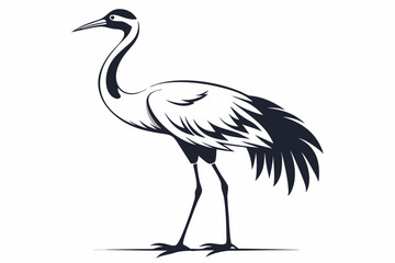 illustration of a bird vector line art