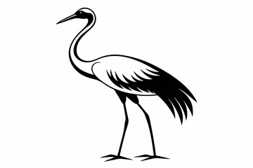 illustration of a bird vector line art