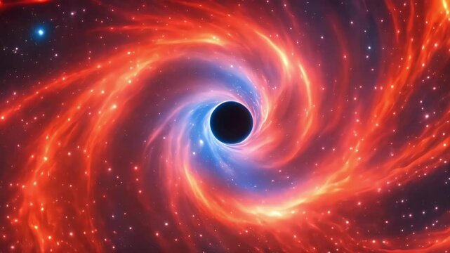 Cosmic voyage, celestial dance of space scene with swirling galaxy, nebula, and distant planet, power and energy of swirling galaxies and dark matter in space, glowing star fantastic background