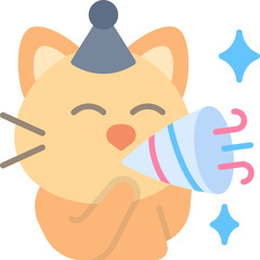 Cat party icon